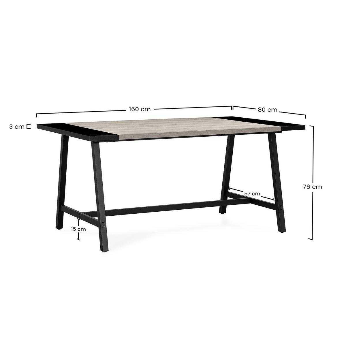 ESSTISCH Caracas Eiche-Optik, 160 cm - Eichefarben, Holzwerkstoff (80/160/75cm) - VS Venta-stock