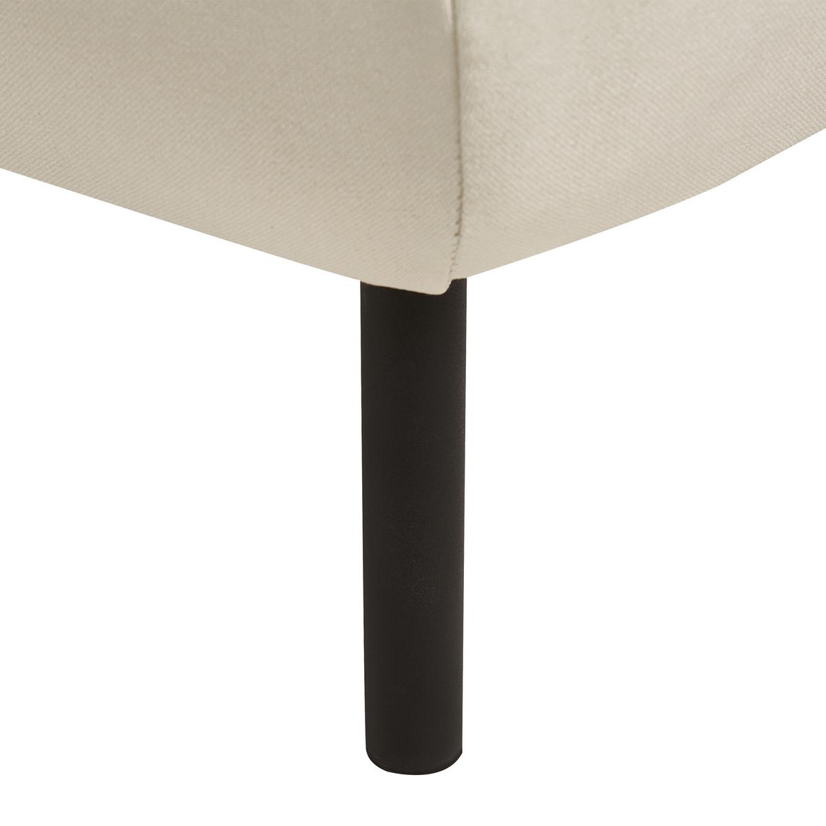 OTTOMANE Hellbeige Tonsberg - Beige/Schwarz, Textil (68/42/68cm) - Beliani