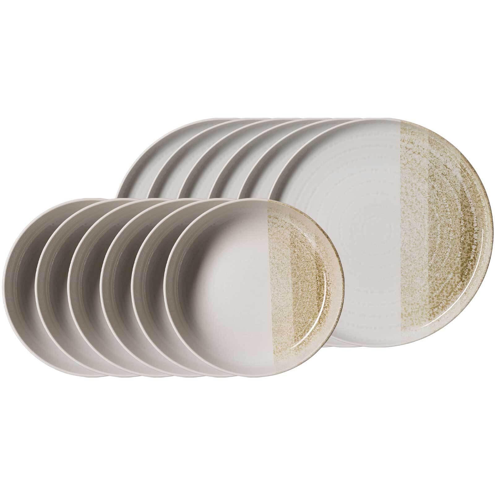 TAFELSERVICE Trio Creme 12-tlg. - Creme, Keramik (2/2/2cm) - Ritzenhoff Breker