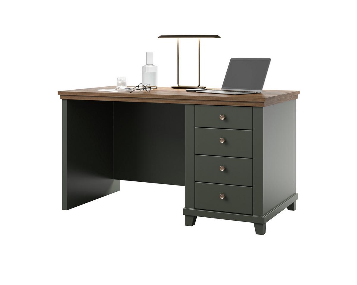 SCHREIBTISCH EVOLETTA 140x70x77 cm Bürotisch Computertisch, Hellgrün - Hellgrün, Holzwerkstoff (70/140/77cm) - MASSENO