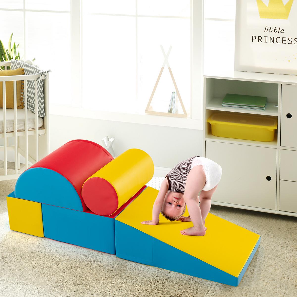 SCHAUMSTOFFBLOCK Rot (5-teilig) - Rot, Kunststoff (40/20/40cm) - COSTWAY