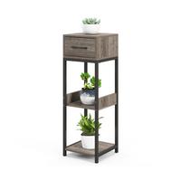 PFLANZENSTANDER Grau - Grau, Metall (31/92/31cm) - COSTWAY