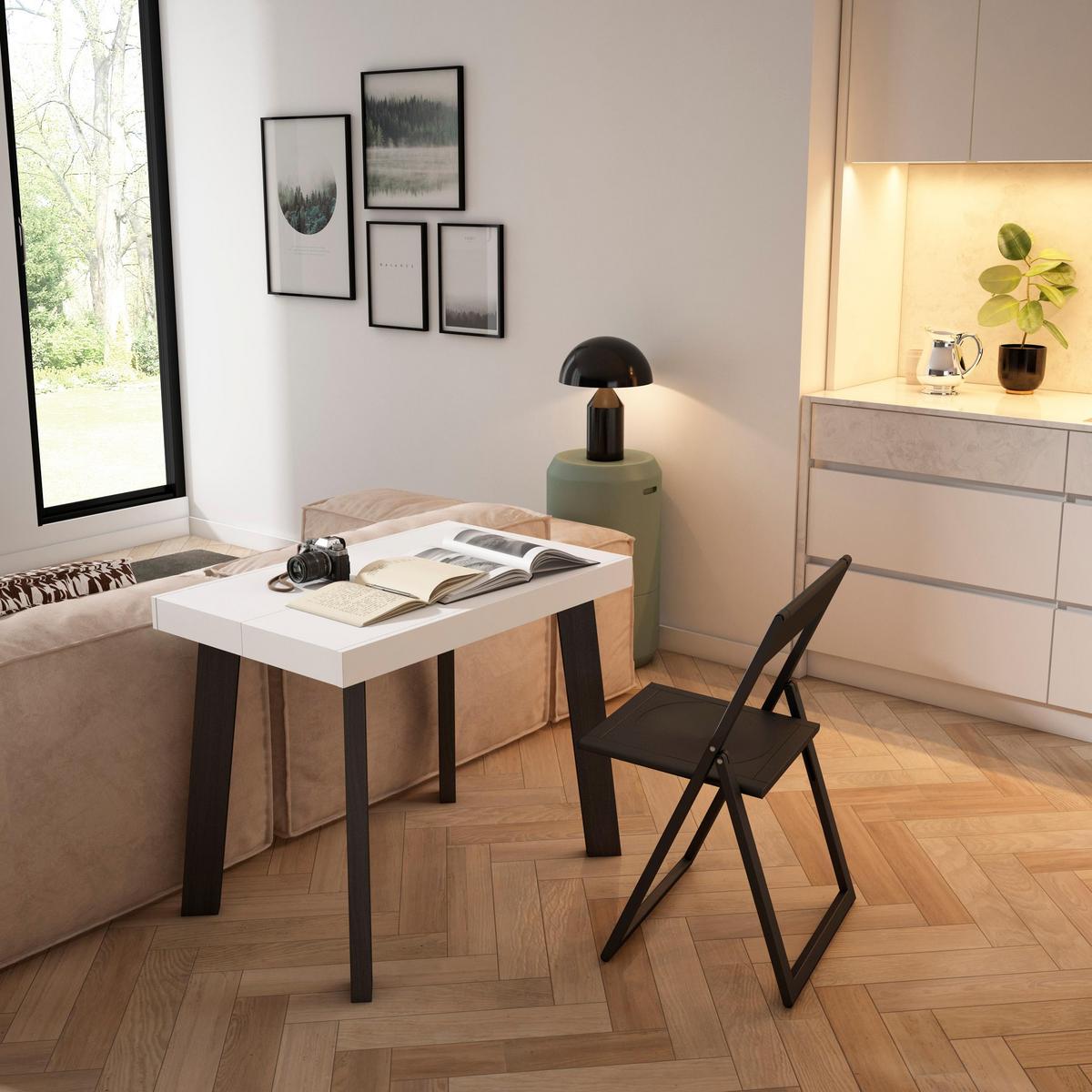 ESSTISCH ausziehbar 58 bis 222cm, für 10 Gäste, weiß, 58/90/73cm - Weiß, Holzwerkstoff (90/222/73cm) - Skraut Home