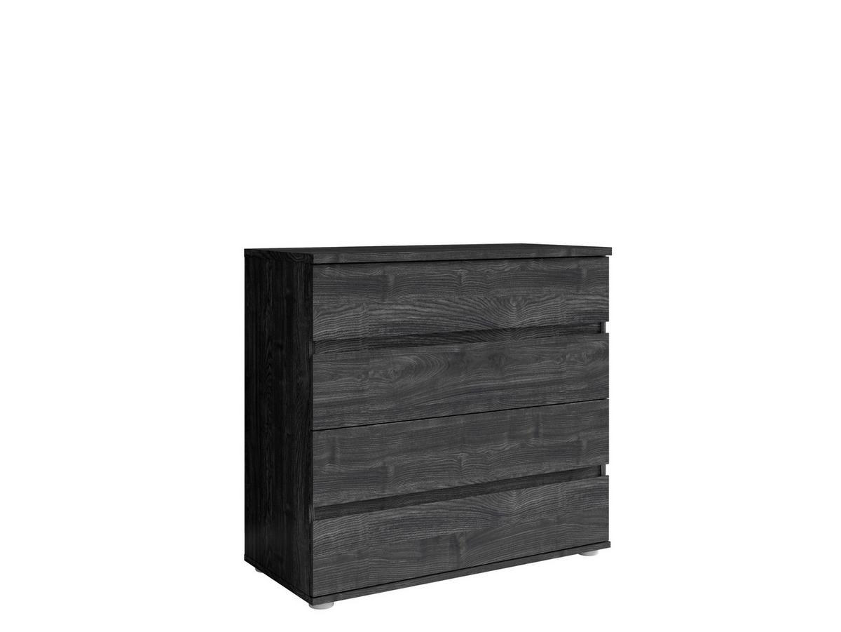 KOMMODE Portland Esche Schwarz 91/84/42 - Schwarz, Holzwerkstoff (91/84/42cm) - RAUMHIRSCH FURNITURE