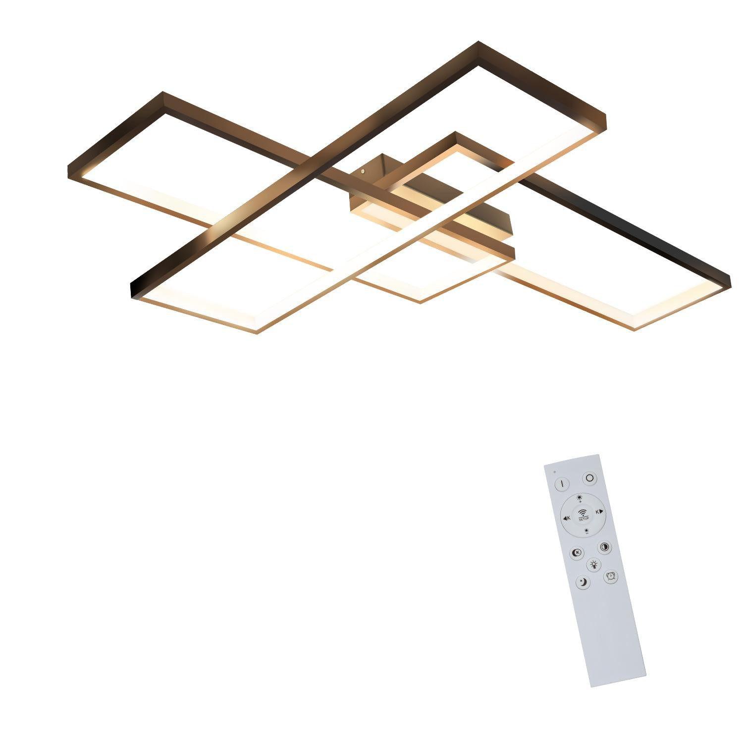 LED DECKENLEUCHTE Nerysiel 65/47/7.5 cm - Schwarz, Metall (65/47/7.5cm) - ZMH