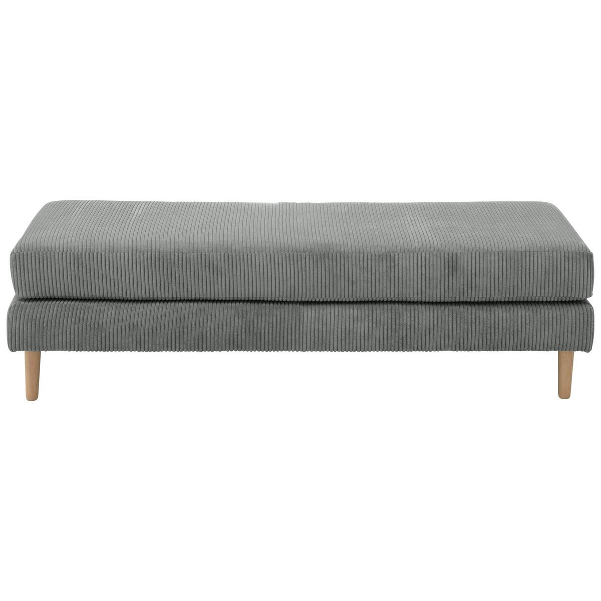 HOCKERBANK Kaylynn Cordstoff anthrazit - Anthrazit, Kunststoff (170/45/71cm) - 58aufmkessel