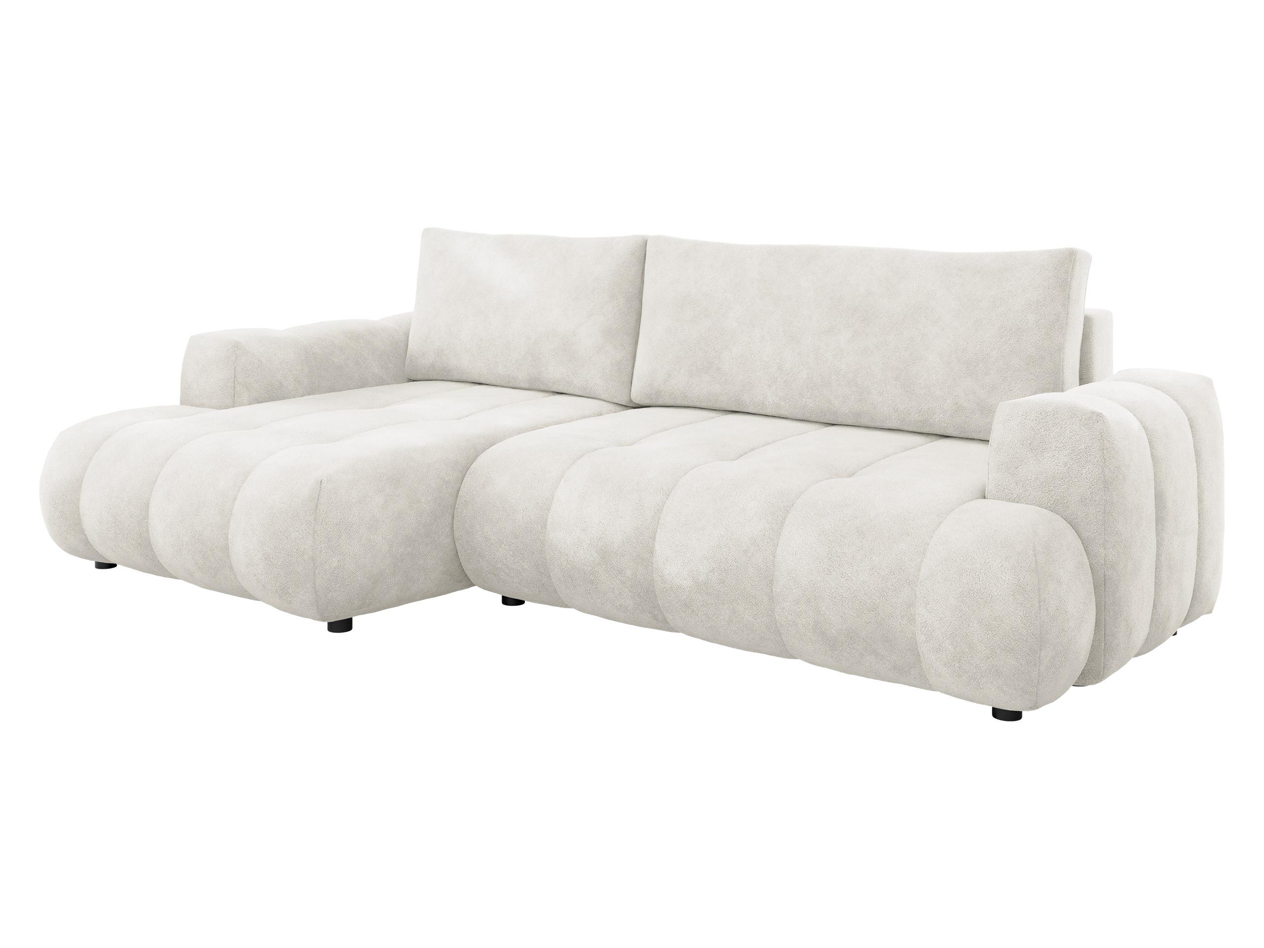ECKSOFA Haiti, Seite: Links LC+2R - Creme/Schwarz, Holz/Textil (276/156cm) - MIRJAN24