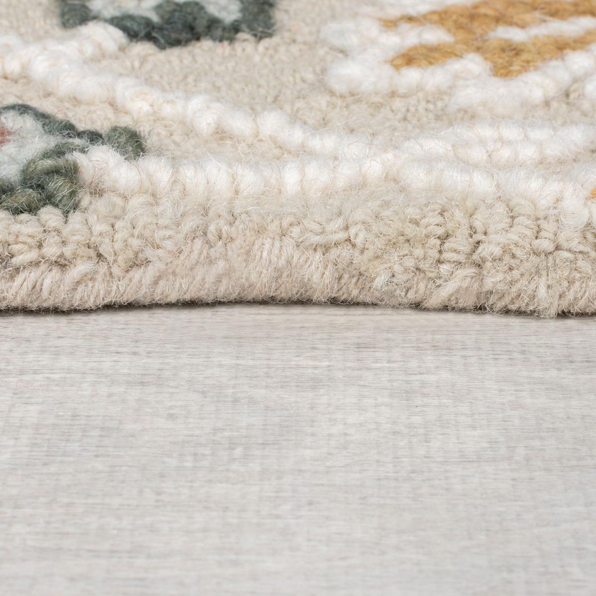 WOLLTEPPICH CHAR, floral, Hellrosa, 160 x 230 cm - Rosa, Textil (230/160cm) - KADIMA DESIGN