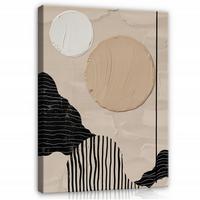 BILDER auf Leinwand Abstrakt Boho 120x80 - Multicolor, Holzwerkstoff (80/120cm) - Wallarena