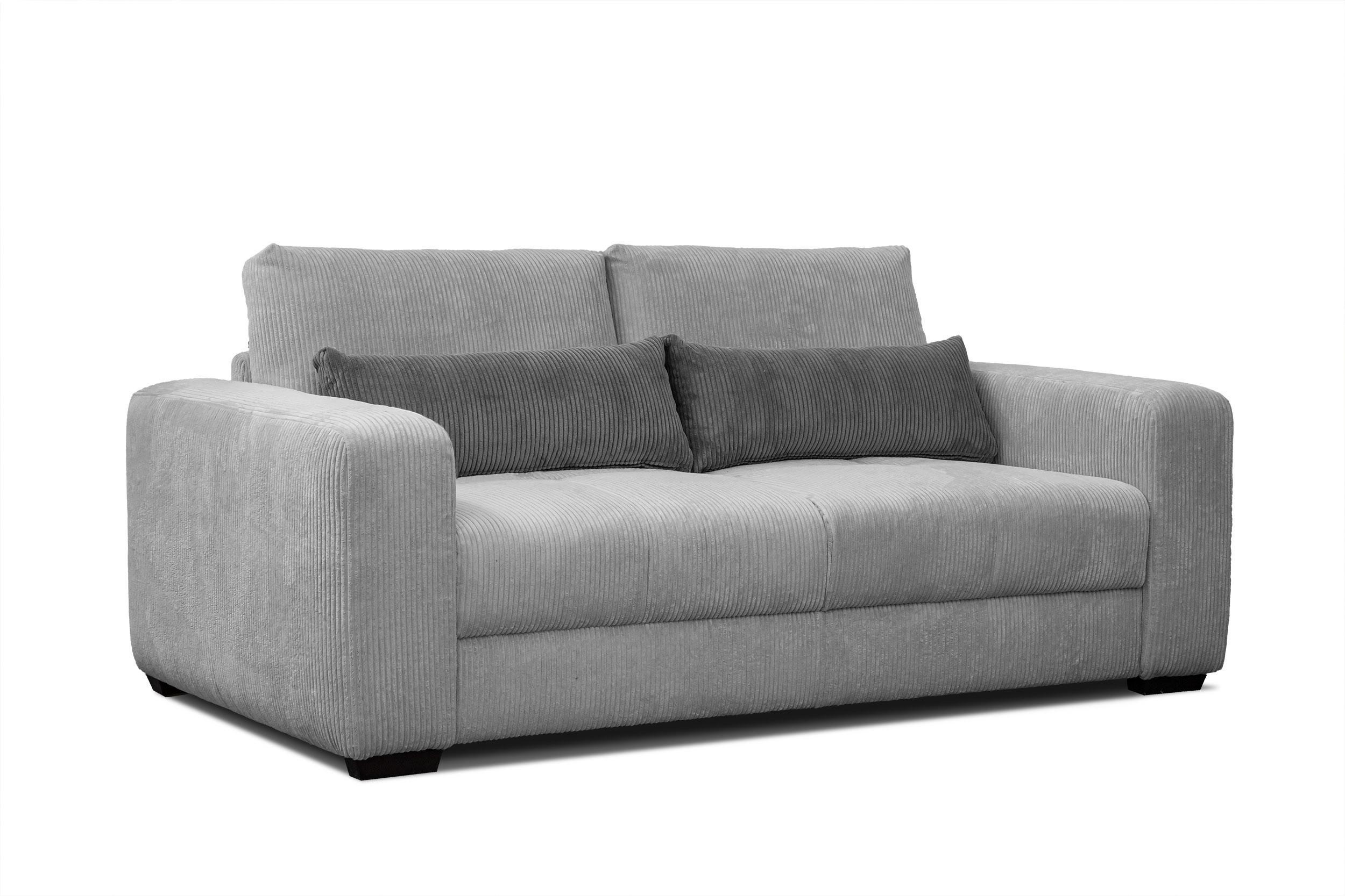 SOFA OLI 3-Sitzer, hellgrau - Hellgrau, Holz/Textil (208/91/108cm) - Wozimo