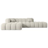ECKSOFA Ottomane Links OLEA-L2 - 289x176x71 cm Creme - Hellgrau/Creme, Holzwerkstoff/Kunststoff (176/289cm) - ALTDECOR