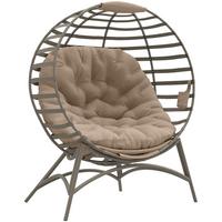 PAPASANSESSEL, Stahl, Sand - Sandfarben, Metall (77/139/118cm) - Outsunny