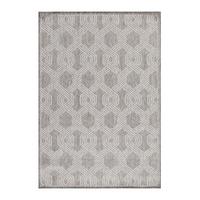 TEPPICH Outdoor LIRIA in Grau, geometrisch, 140 x 200 cm - Grau, Textil (200/140cm) - KADIMA DESIGN
