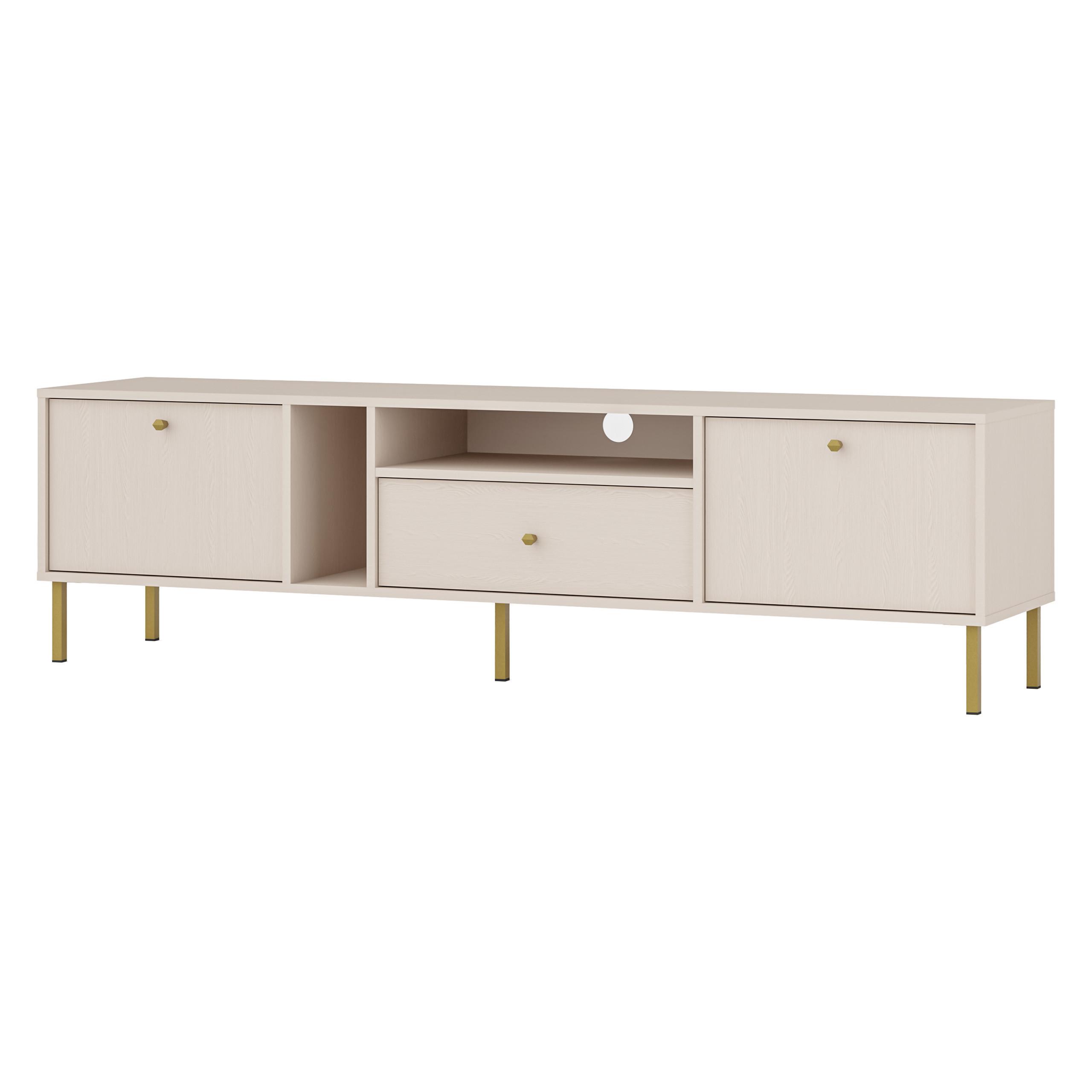 LOWBOARD TORINO 180/50/40,8 cm, Beige - Beige, Holzwerkstoff (180/50/40.8cm) - MASSENO