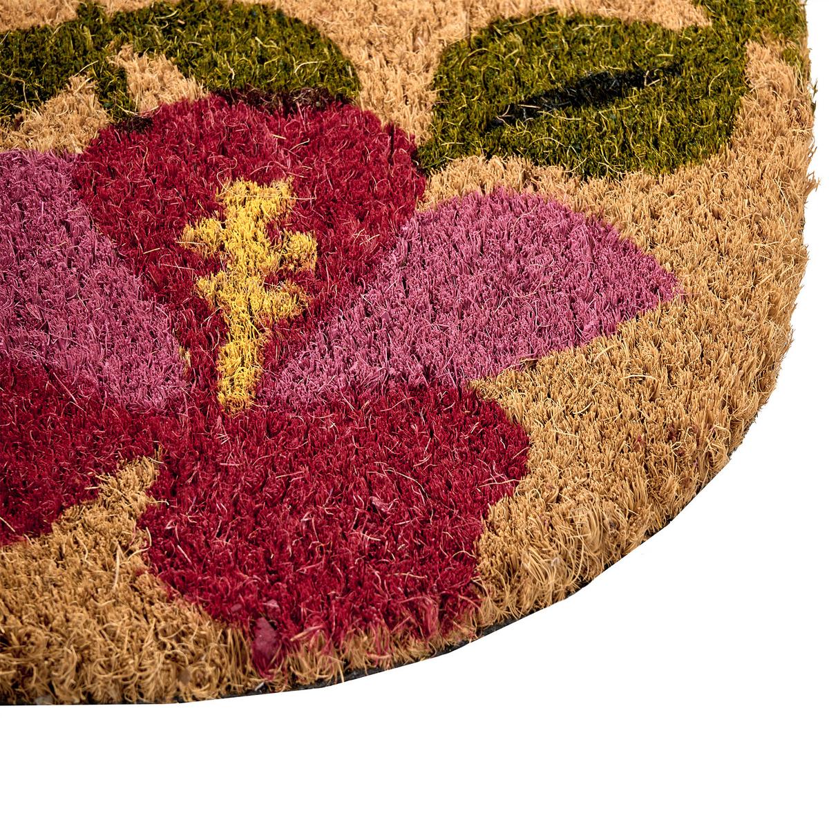FUSSMATTE Bunt 60/90 cm Katze Kokosfasern Caliraya - Multicolor, Textil (60/90cm) - Beliani