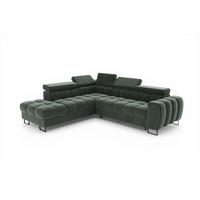 ECKSOFA Bastien Max Mit Schlaffunktion - Grün, Holzwerkstoff/Textil (225/260cm) - Fun Möbel