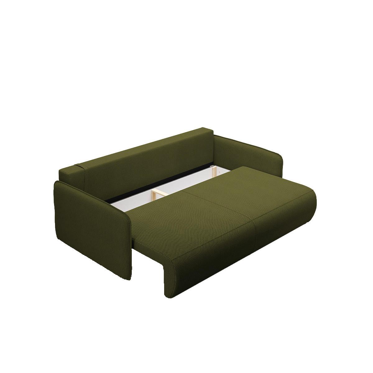 SOFA Claudio 3 Sitzplätze Grün - Grün, Holz (216/86/105cm) - Petits-meubles