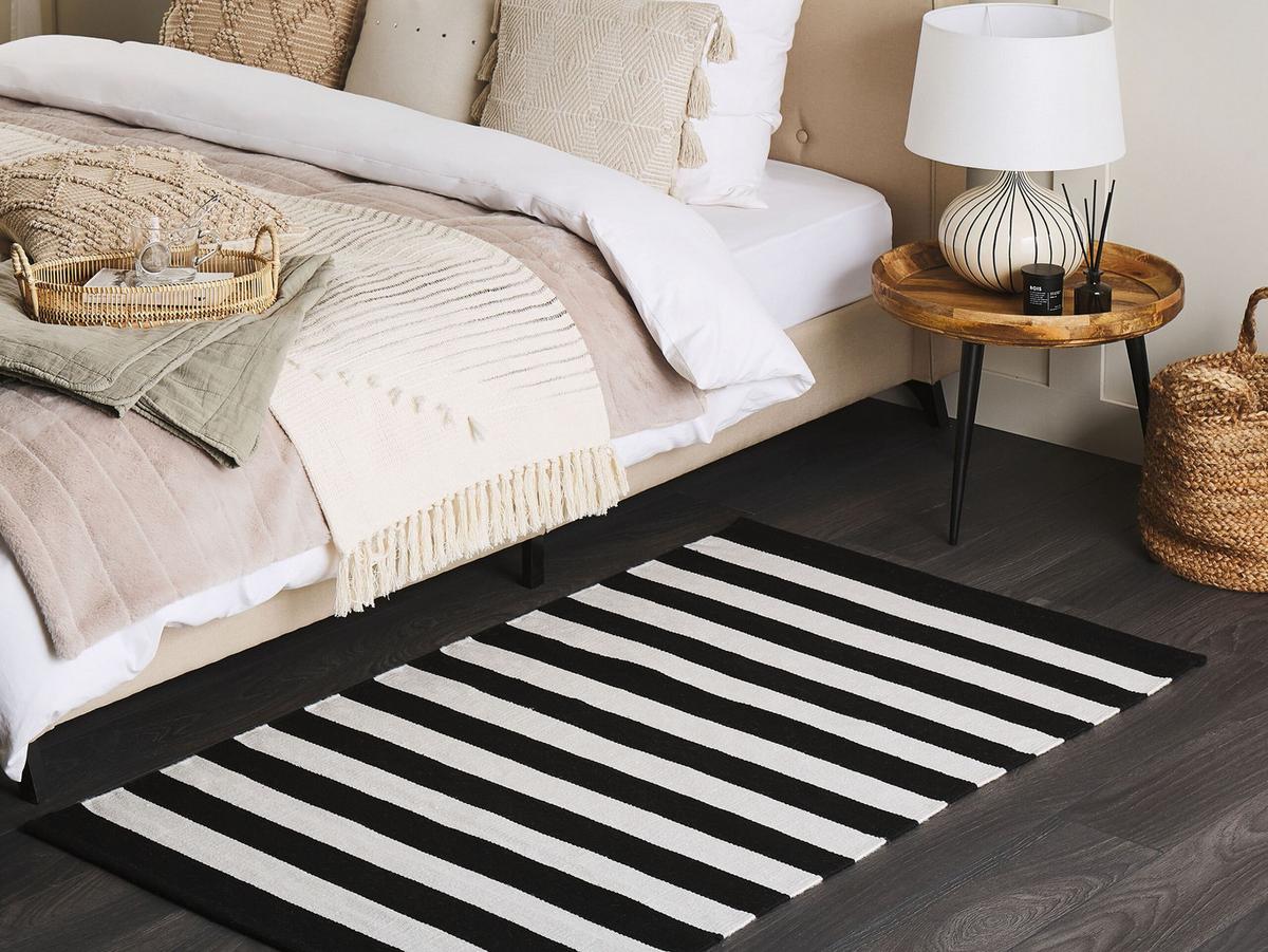 OUTDOOR-TEPPICH Tavas 150/80 cm - Schwarz, Kunststoff (80/150cm) - Beliani