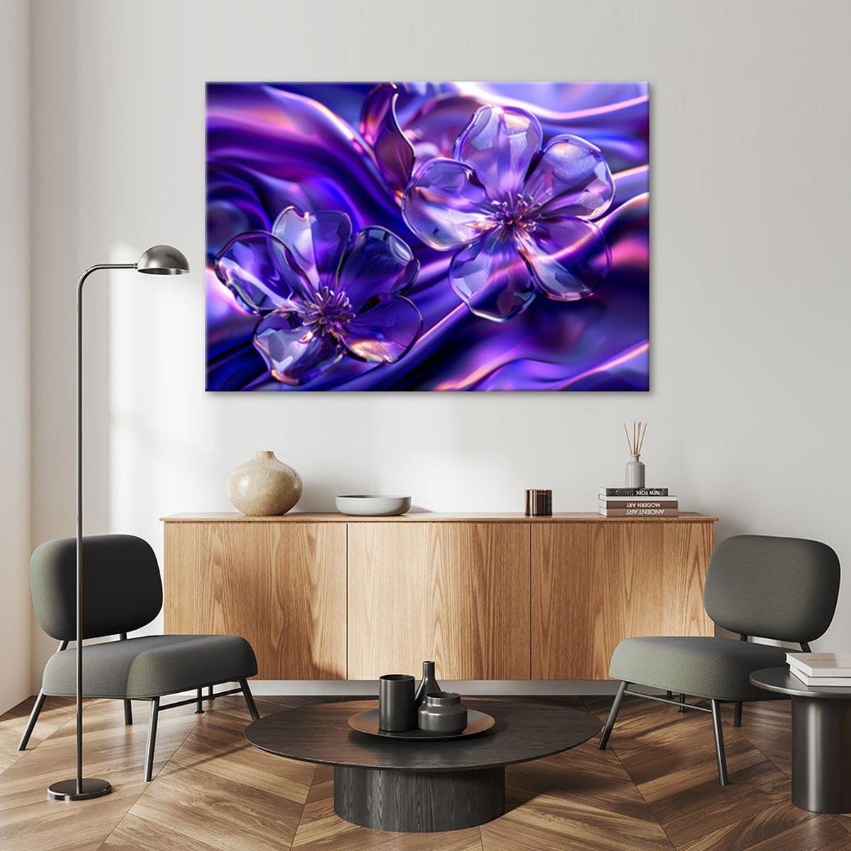 KUNSTDRUCK Lila 60/40 cm - Lila, Textil (60/40cm) - KUNSTLOFT