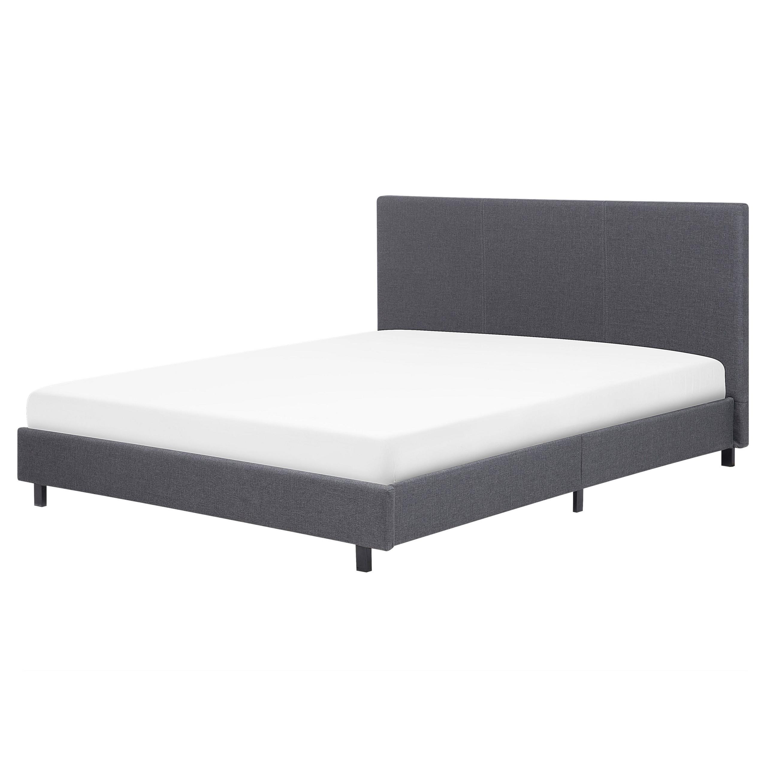 POLSTERBETT 160/200cm Grau Albi - Grau, Textil (160/200cm) - Beliani