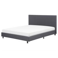 POLSTERBETT 160/200cm Grau Albi - Grau, Textil (160/200cm) - Beliani