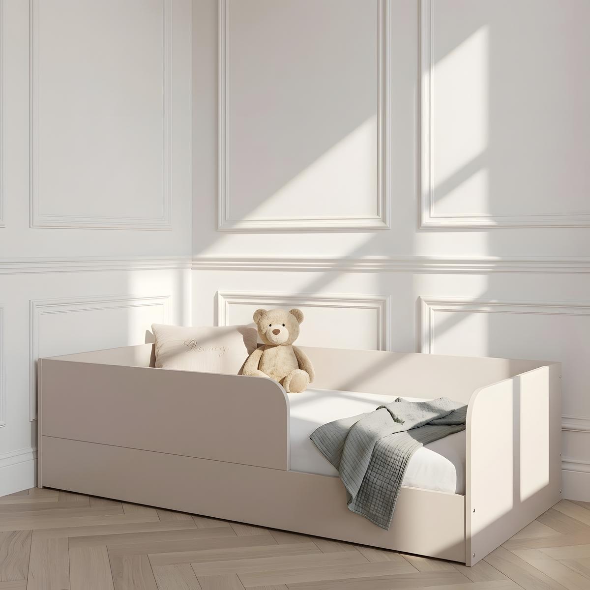 BODENBETT Essentials 90x200cm Cashmere - Hellbraun, Holzwerkstoff (90/200cm) - arthur berndt