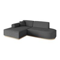 ECKSOFA Ottomane Links IREA-L1 - 232x165x80 cm Grau - Olivgrün, Holzwerkstoff/Textil (232/165cm) - ALTDECOR