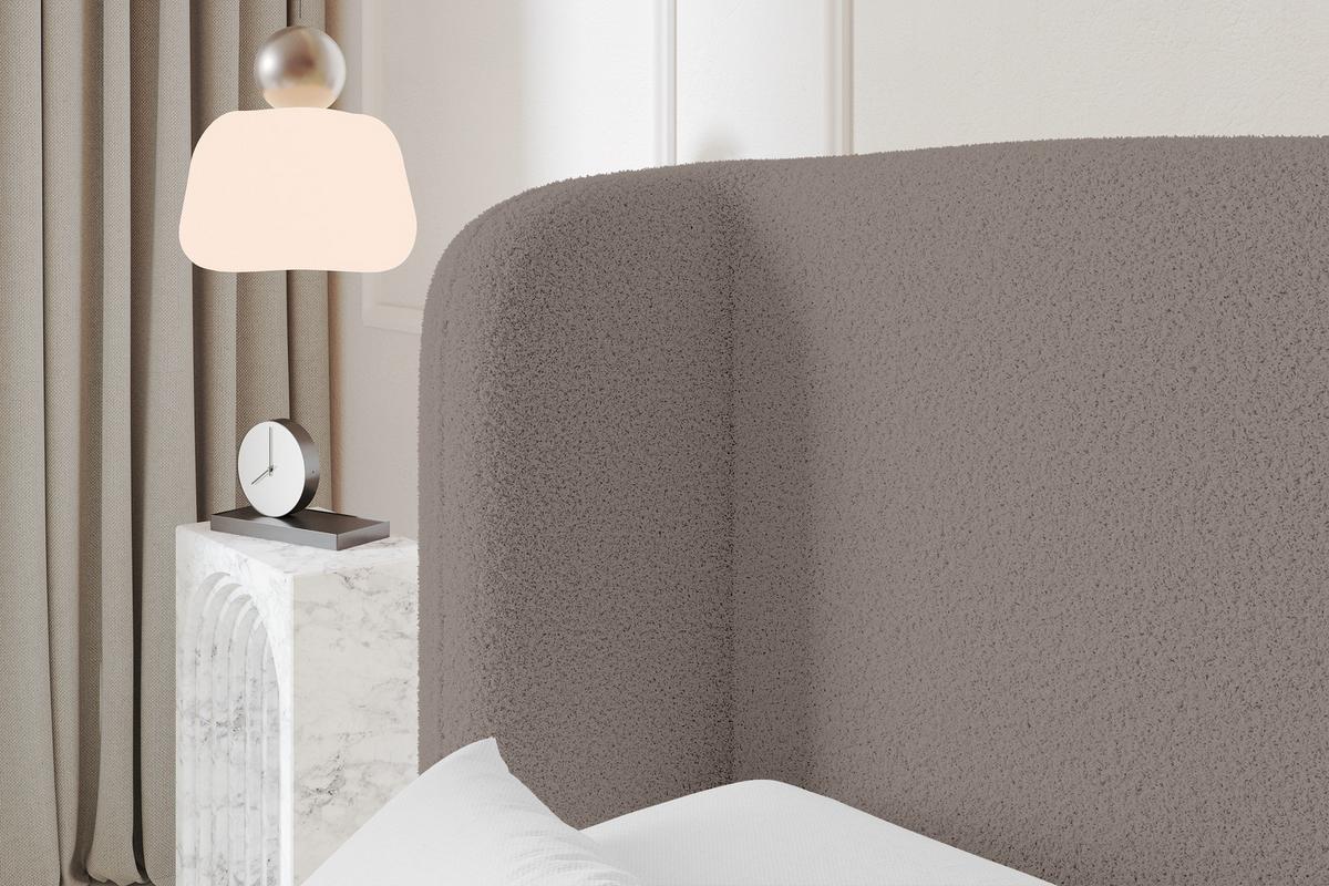 POLSTERBETT mit Bettkasten und Lattenrost, Bett mit Matratze H3/H4 - ESTI 140x200 Braun - Braun, Holzwerkstoff/Textil (140/200cm) - ALTDECOR