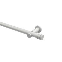 GARDINENSTANGE Platon Estana 240 cm (geteilt in 2 x 120 cm), 1-läufig (ohne Ringe), 20 mm Ø Weiß - Weiß, Metall (240cm) - INTERDECO