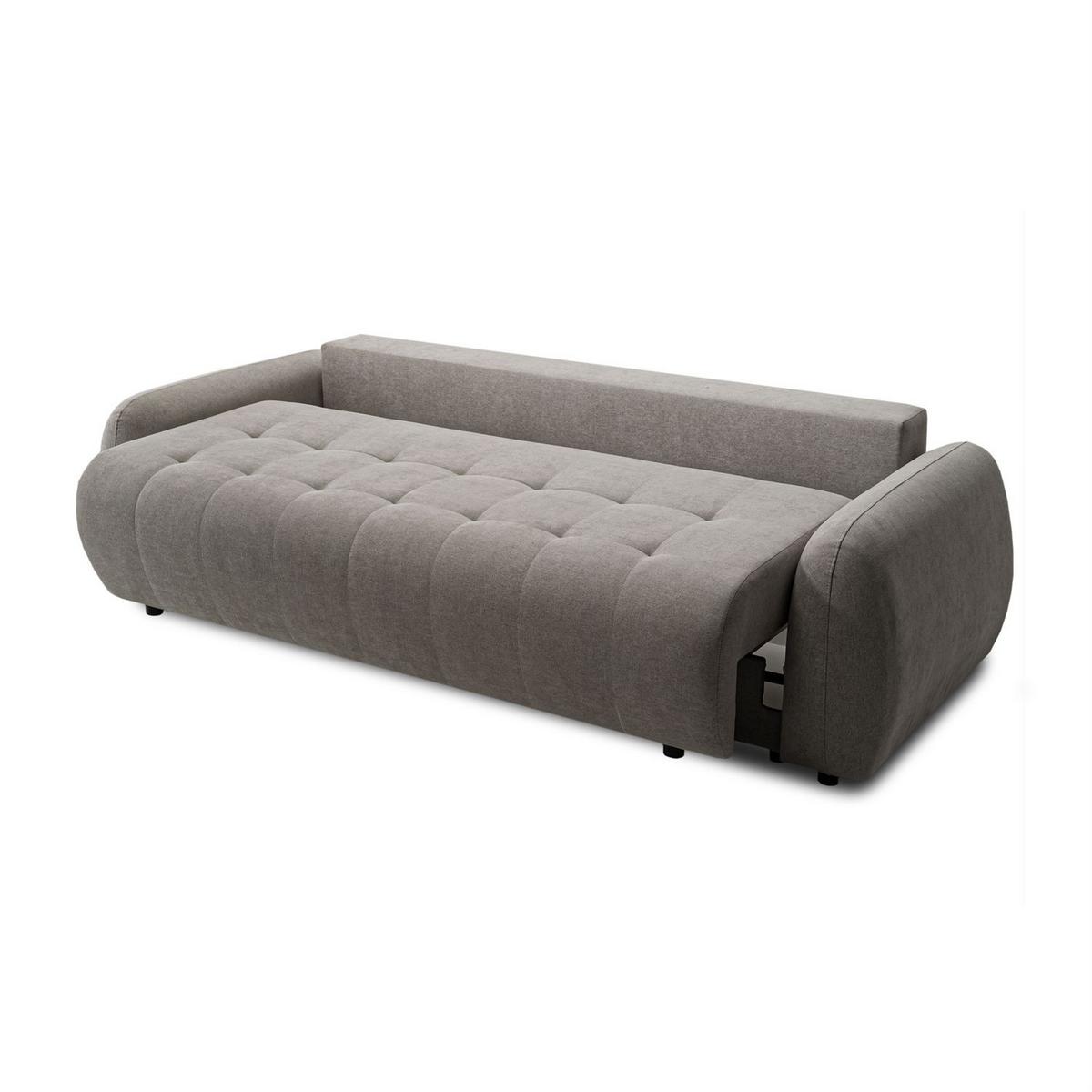 SOFA OMEGA Zweisitzer mit Schlaffunktion, Rosa 21 - Braun, Textil (252/92/105cm) - Lookway