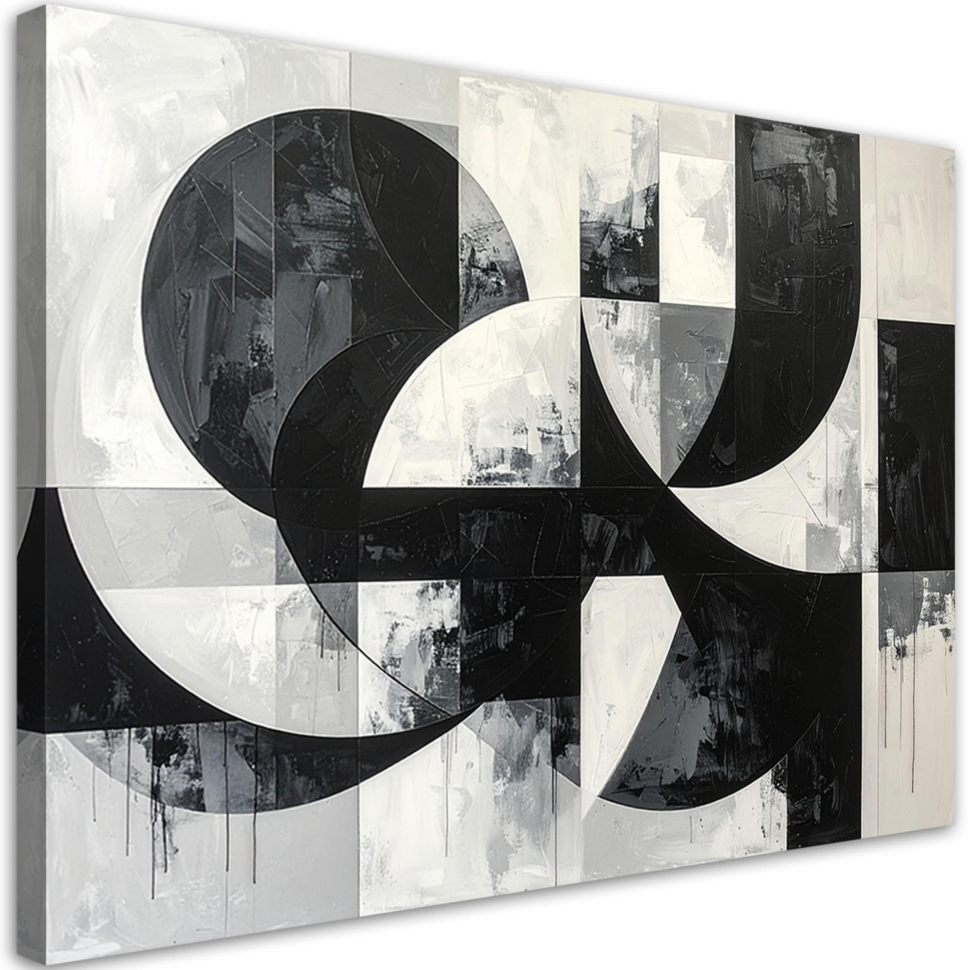 LEINWANDBILD 3D und geometrisch 120x80cm - Schwarz, Textil (120/80cm) - Feeby