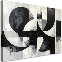 LEINWANDBILD 3D und geometrisch 120x80cm - Schwarz, Textil (120/80cm) - Feeby