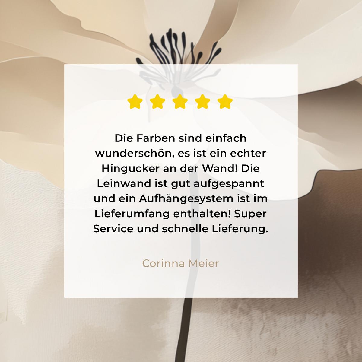 LEINWANDBILD Blume - Beige - Farbe - Schatten Deko Wohnzimmer 20x20 cm - Creme, Textil (20/20cm) - MuchoWow