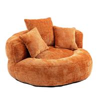 SITZSACK in Chenille mit 3 Kissen - Orange, Textil (108/52/108cm) - Urban Meuble