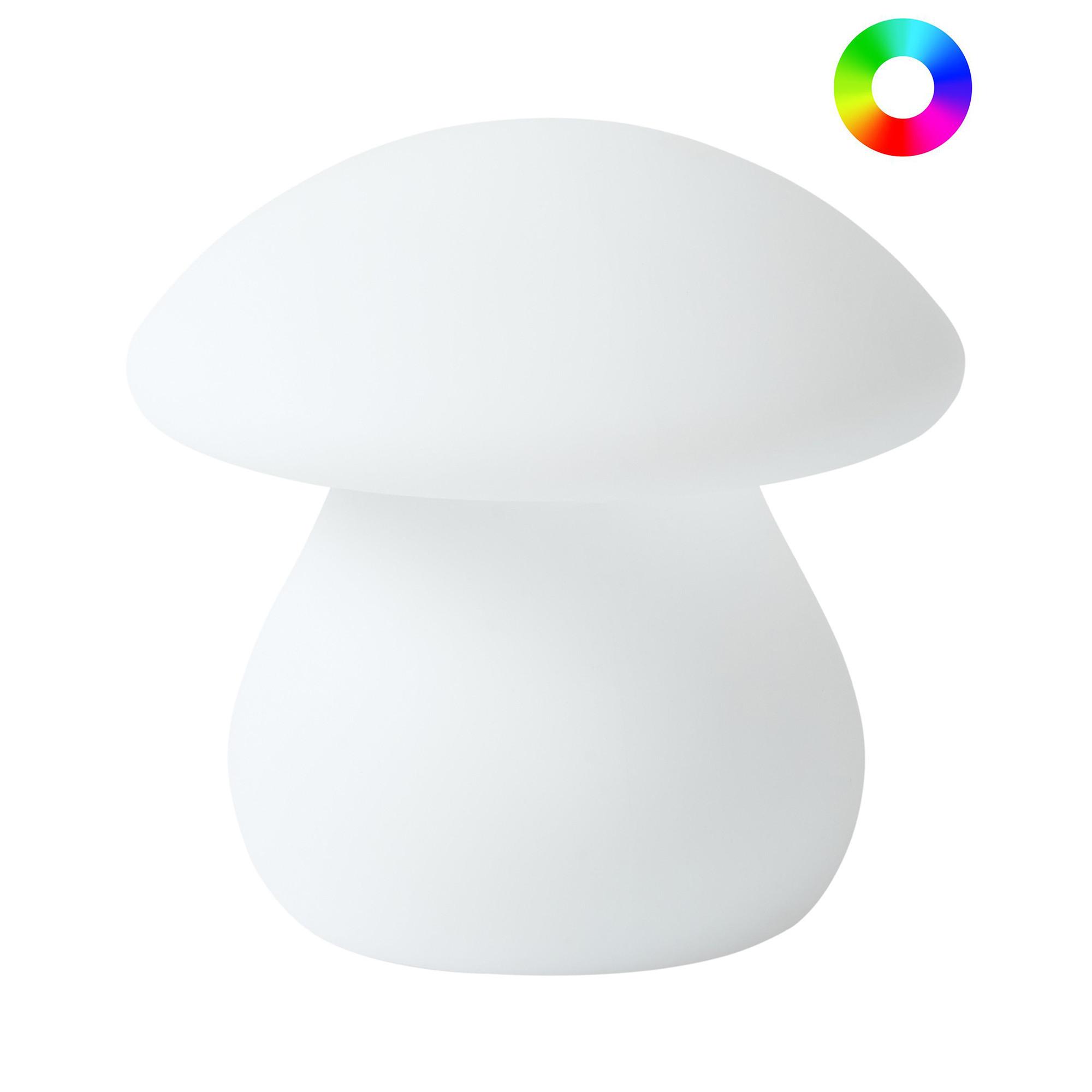 LED-TISCHLAMPE Weiß Tuira - Weiß, Kunststoff (21/21/22cm) - Beliani