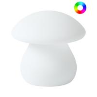 LED-TISCHLAMPE Weiß Tuira - Weiß, Kunststoff (21/21/22cm) - Beliani