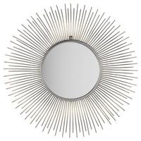 WANDSPIEGEL silber Sonnenoptik 80 cm Cilly - Silberfarben, Metall (80/80/3cm) - Beliani