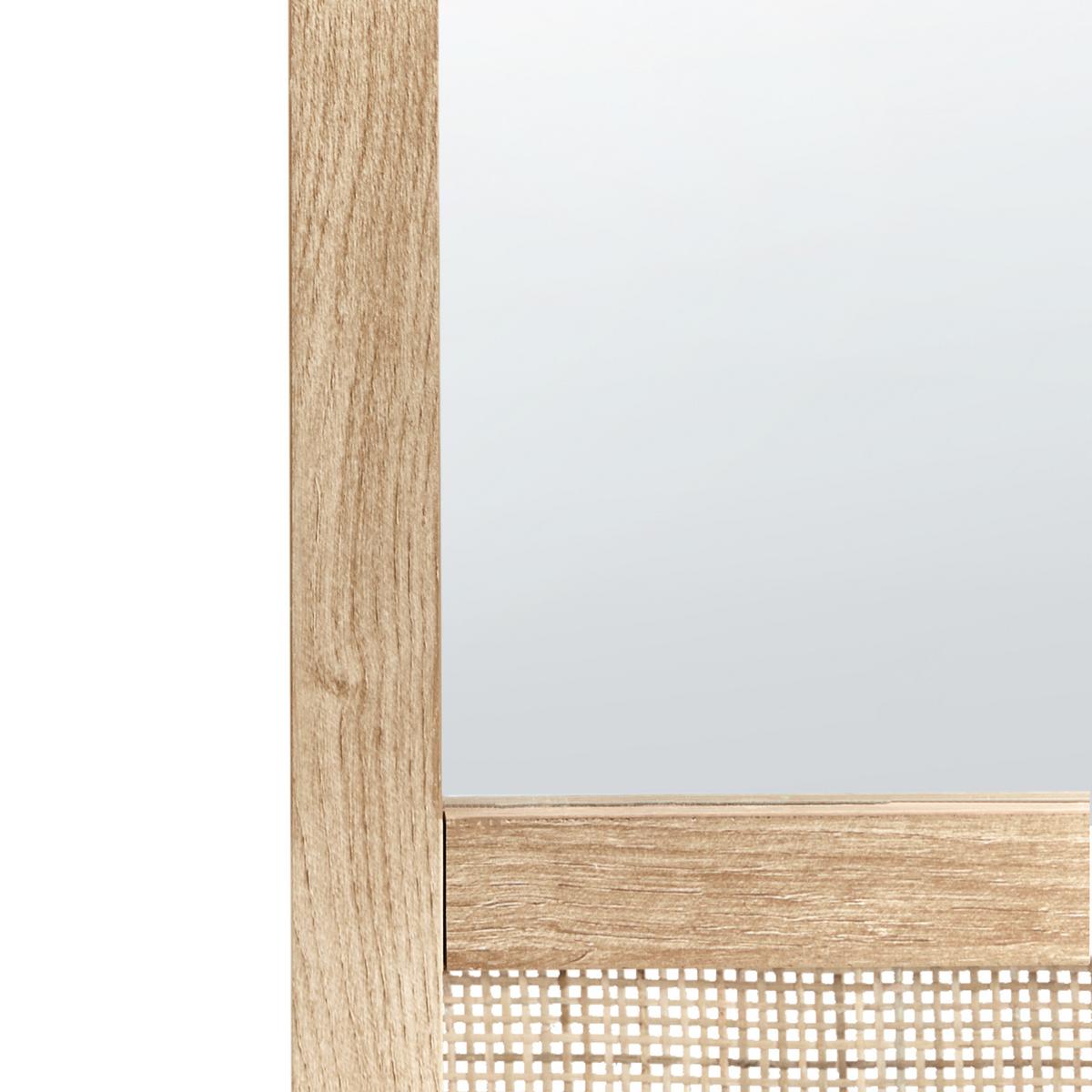 WANDSPIEGEL 60/60 cm Hellbraun Rosell - Naturfarben/Braun, Holzwerkstoff (60/60/2cm) - Beliani