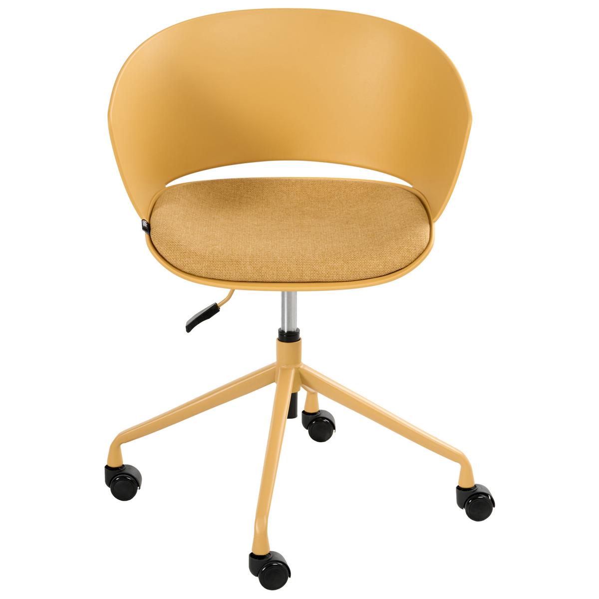 BÜROSTUHL Gelb Gleeful - Gelb/Schwarz, Textil (64/77/64cm) - Beliani