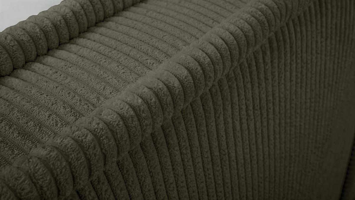 POLSTERBETT CORDO DUNKELBRAUNER CORDSTOFF 160x200 CM - Schwarz/Olivgrün, Kunststoff/Textil (160/200cm) - Selsey