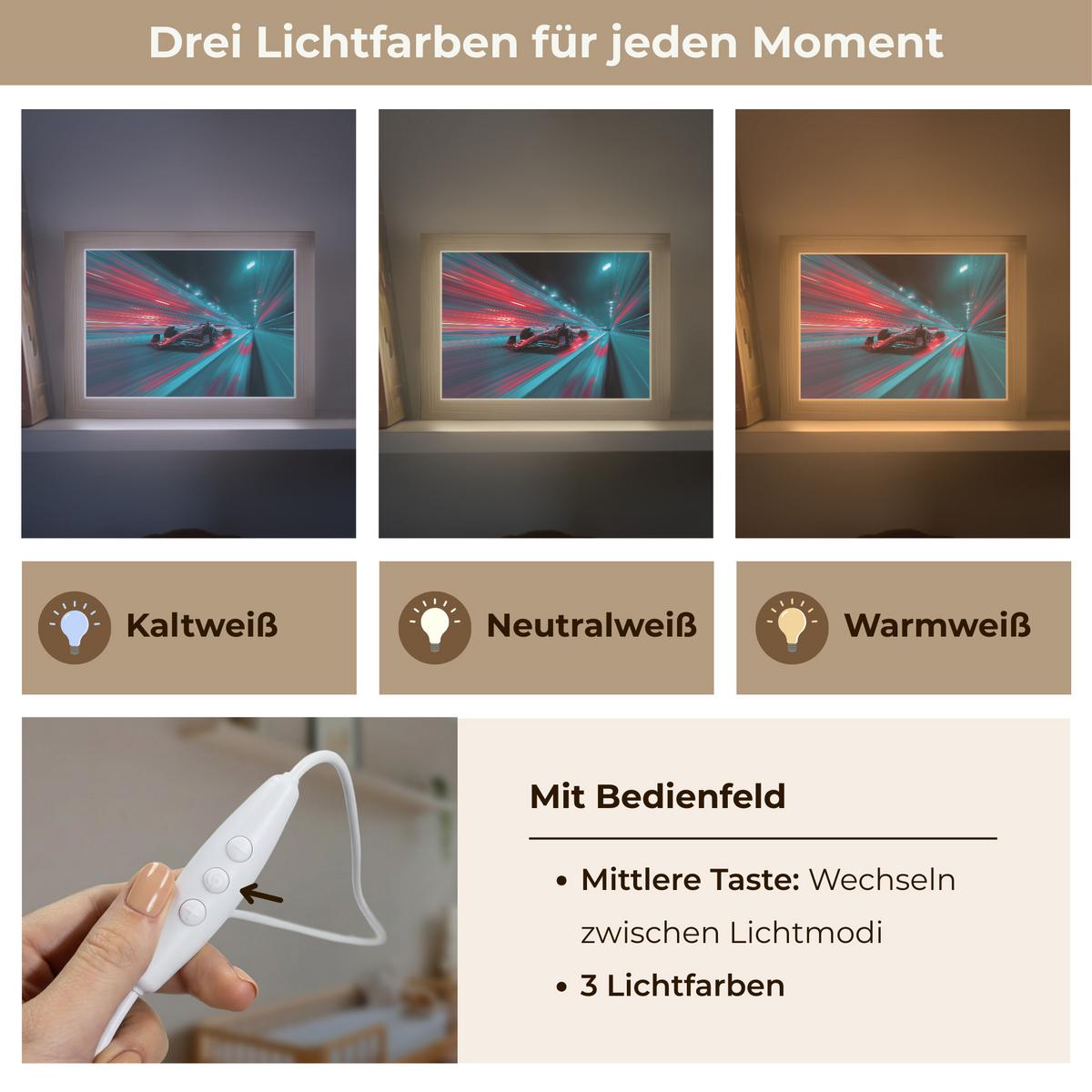 NACHTTISCHLAMPE Rennwagen - Rot - Geschwindigkeit 20x15 cm - Türkis, Holzwerkstoff (8/20/15cm) - OnlyWow