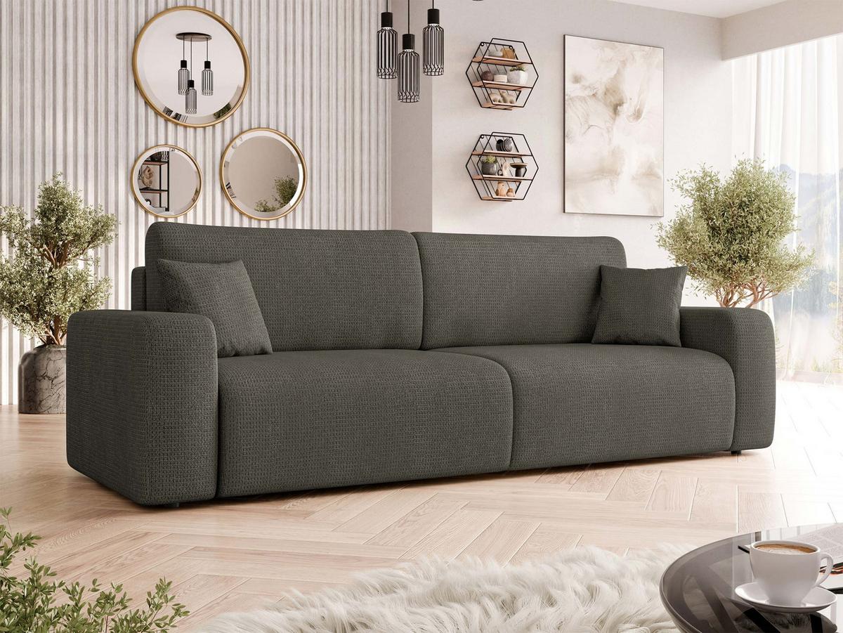 SCHLAFSOFA Piano - Schwarz/Braun, Holz/Kunststoff (245/82/92cm) - MIRJAN24