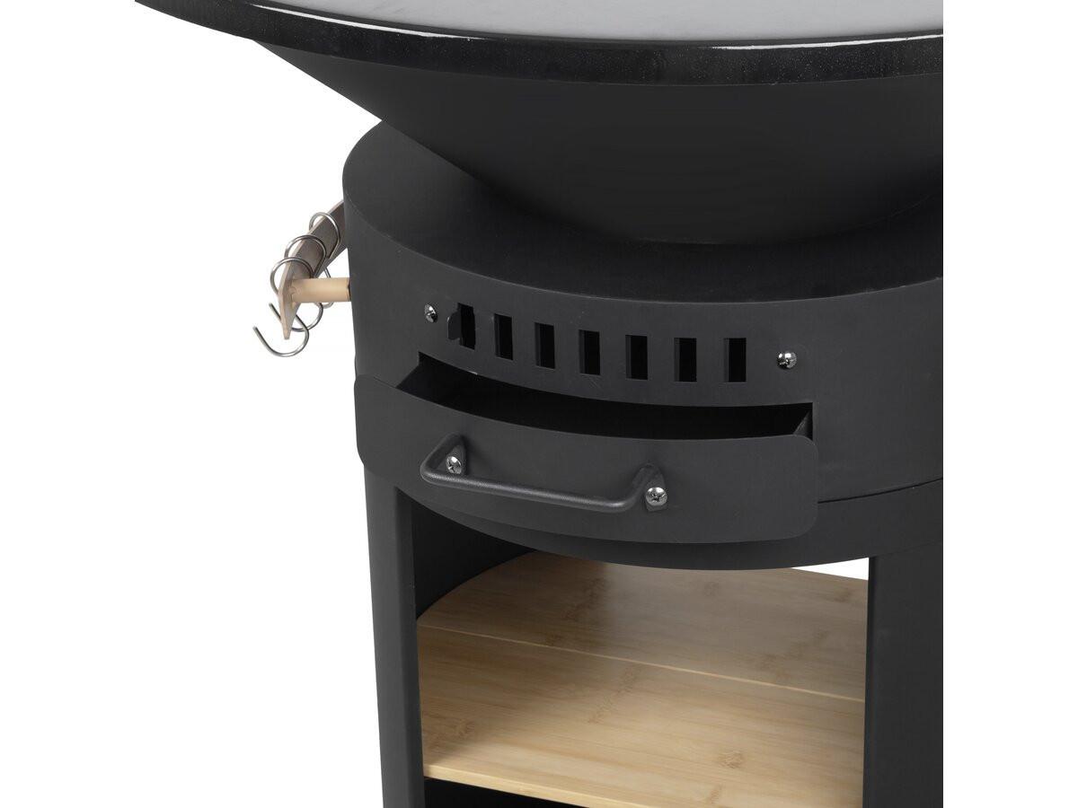 HOLZKOHLENGRILL césar premium Schwarz - Schwarz, Metall (81/127/81cm) - Habitat Garten