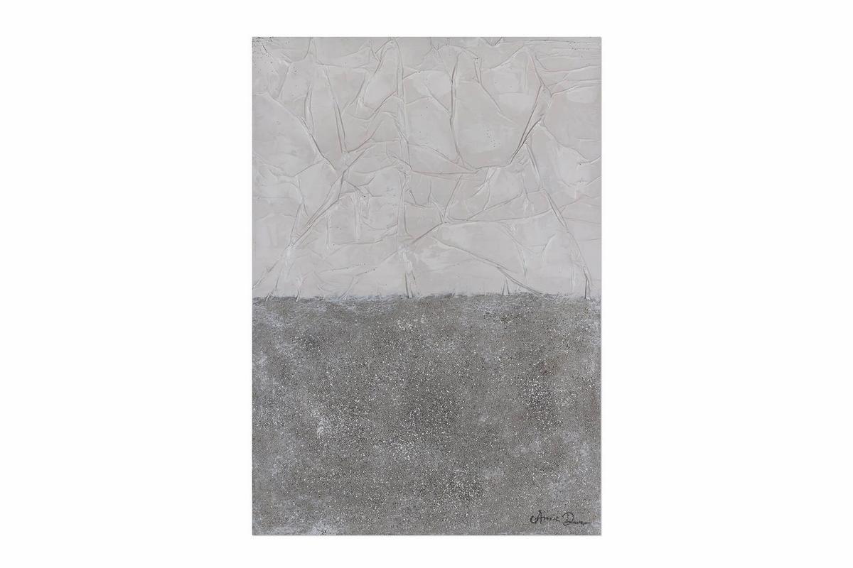 ACRYLBILD HANDGEMALT 70/100 cm - Grau, Holz/Textil (70/100cm) - KUNSTLOFT