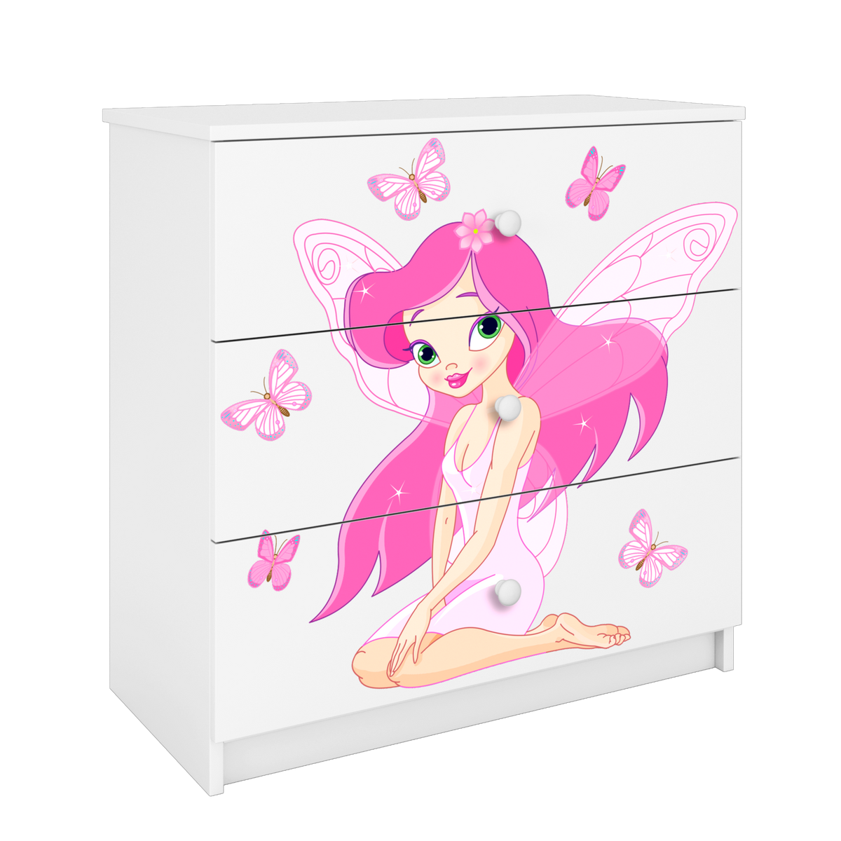 KOMMODE Babydreams Elfe II 81/81/41 - Weiß, Holzwerkstoff (81/81/41cm) - RAUMHIRSCH FURNITURE