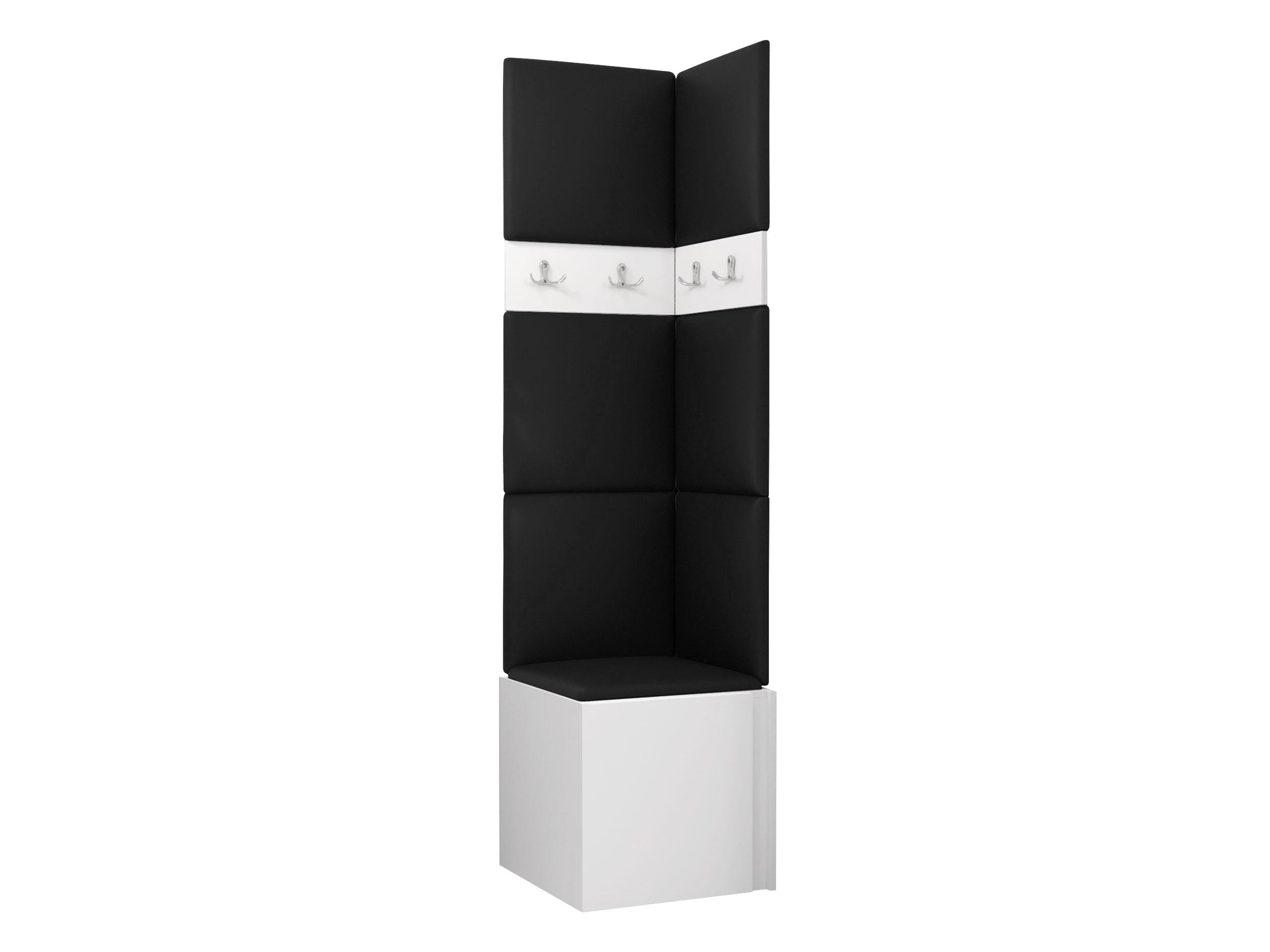 GARDEROBEN-SET Orion XXI - Schwarz/Weiß, Holzwerkstoff/Kunststoff (42/186/46cm) - MIRJAN24