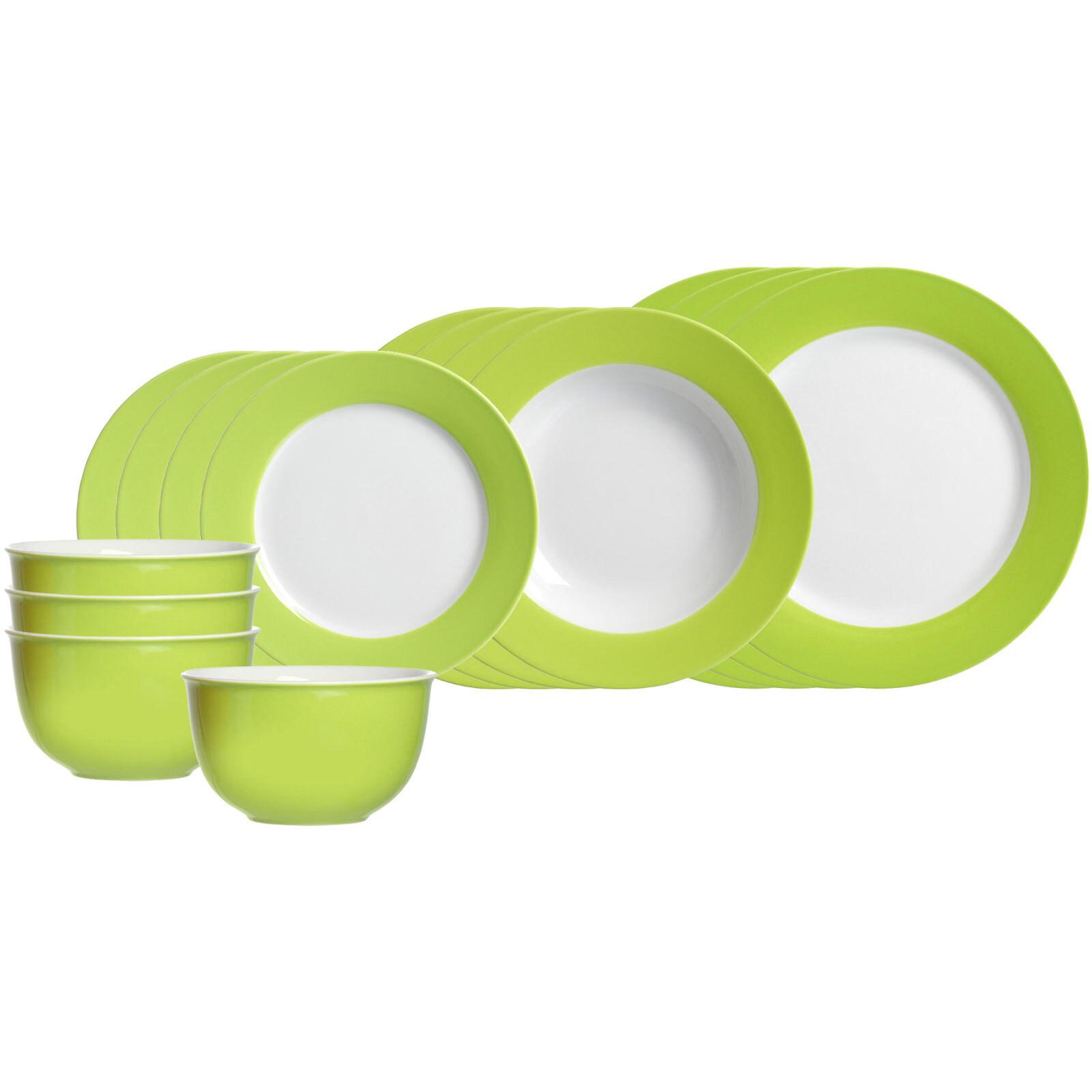 EINSTEIGER-SET Doppio Grün 16-tlg. - Grün, Keramik (2/2/2cm) - Ritzenhoff Breker