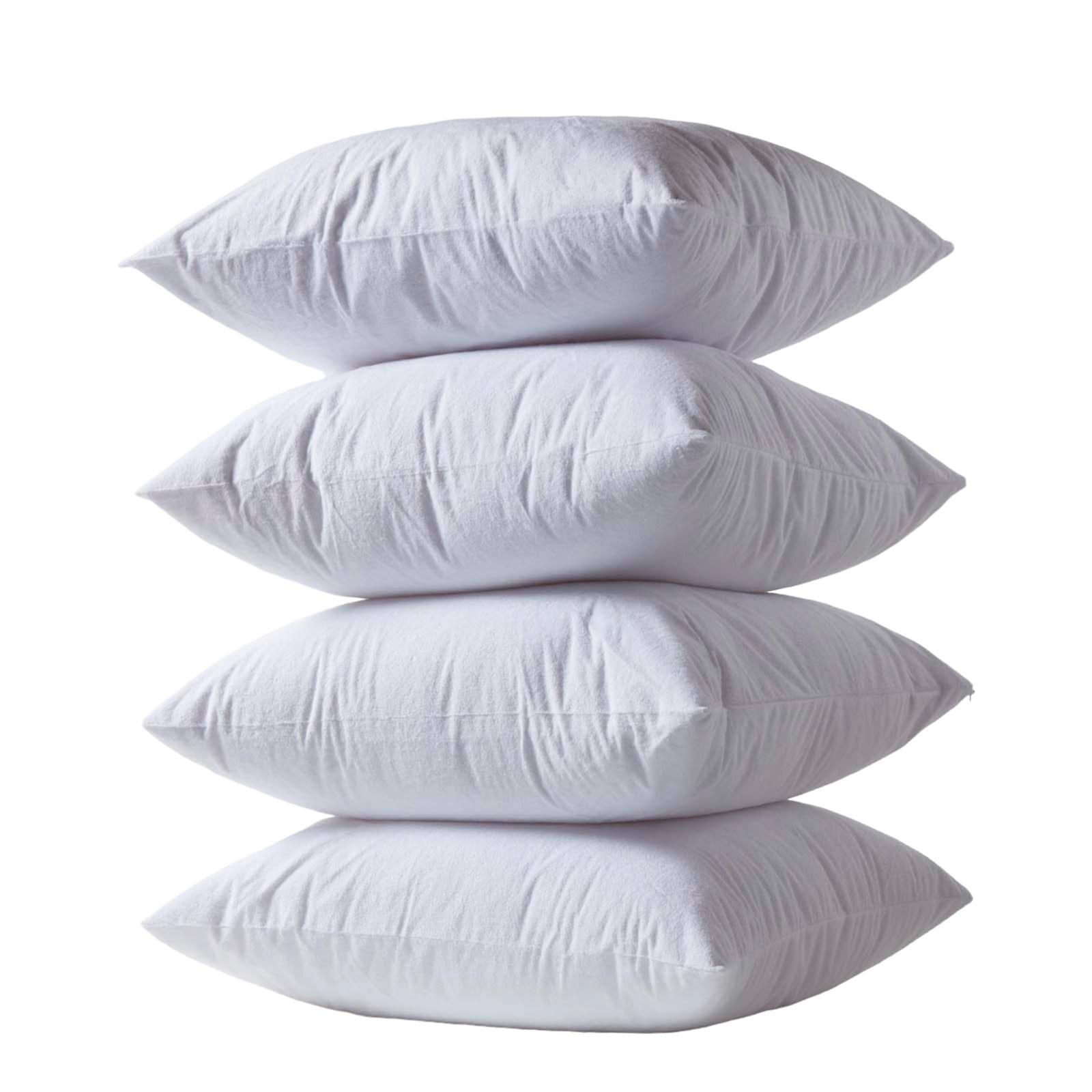 KISSENSCHONER Frottee wasserdicht 80/80 cm, 4er-Set mit Reißverschluss - Weiß, Textil (80/80cm) - Homescapes