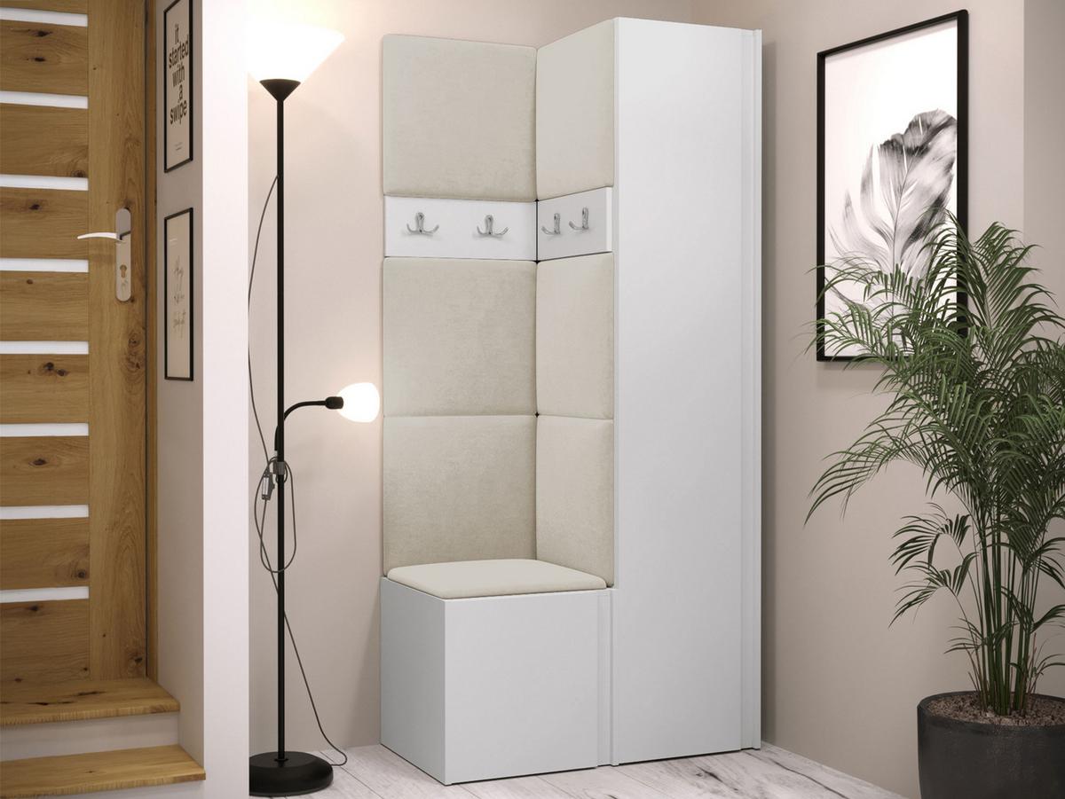 GARDEROBEN-SET Orion XXIV - Beige/Weiß, Holzwerkstoff/Kunststoff (82/186/46cm) - MIRJAN24