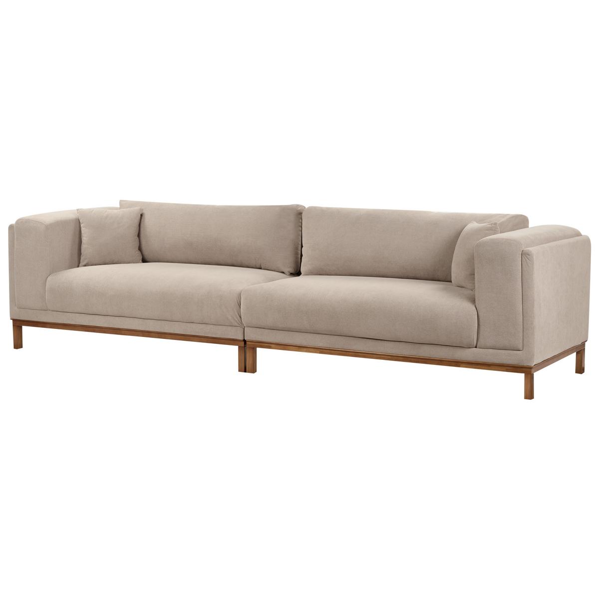4-SITZER-SOFA Stoff Taupe Veng - Taupe/Beige, Textil (308/79/90cm) - Beliani